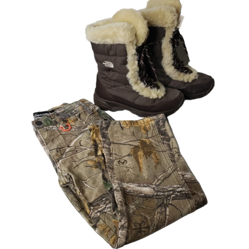 Realtree Youth Forest Camo Cotton Camping Outdoor Unisex Jean Pants XTRA Wash 8